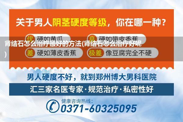 肾结石怎么治疗最好的方法(肾结石怎么治疗好呢)